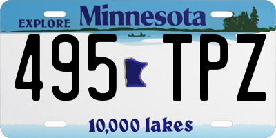 MN license plate 495TPZ