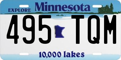 MN license plate 495TQM