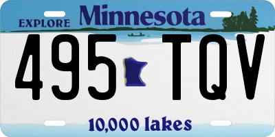 MN license plate 495TQV