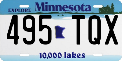 MN license plate 495TQX