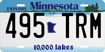 MN license plate 495TRM