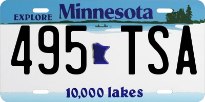 MN license plate 495TSA