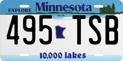 MN license plate 495TSB