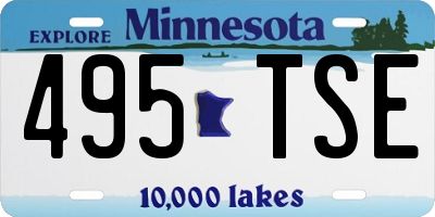 MN license plate 495TSE