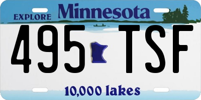 MN license plate 495TSF