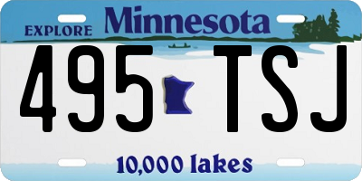 MN license plate 495TSJ