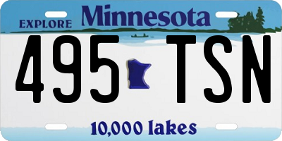 MN license plate 495TSN