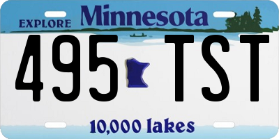 MN license plate 495TST