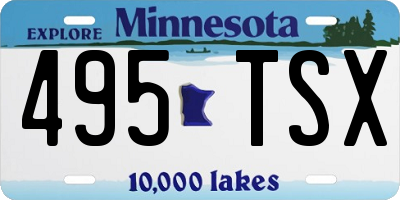 MN license plate 495TSX