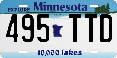 MN license plate 495TTD
