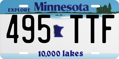 MN license plate 495TTF