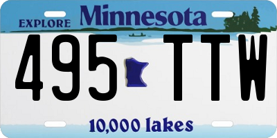 MN license plate 495TTW