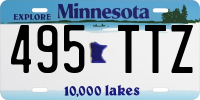 MN license plate 495TTZ