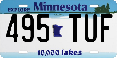 MN license plate 495TUF