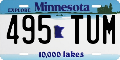 MN license plate 495TUM
