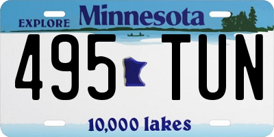 MN license plate 495TUN