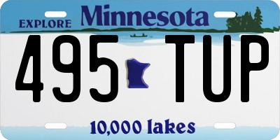 MN license plate 495TUP