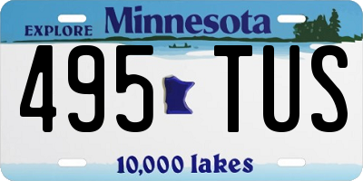 MN license plate 495TUS