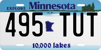 MN license plate 495TUT