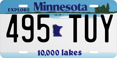 MN license plate 495TUY