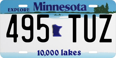 MN license plate 495TUZ