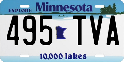 MN license plate 495TVA