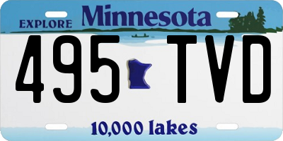 MN license plate 495TVD
