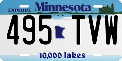 MN license plate 495TVW