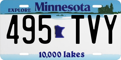 MN license plate 495TVY