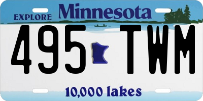MN license plate 495TWM