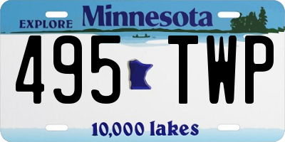 MN license plate 495TWP
