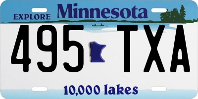 MN license plate 495TXA