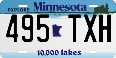 MN license plate 495TXH