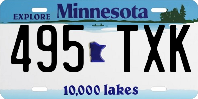 MN license plate 495TXK