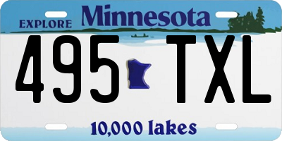 MN license plate 495TXL