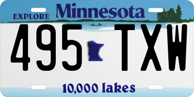 MN license plate 495TXW