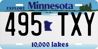 MN license plate 495TXY