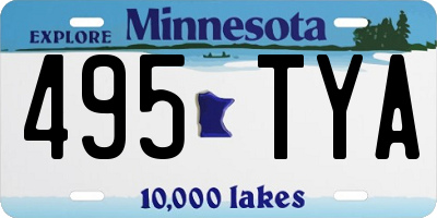 MN license plate 495TYA