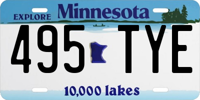 MN license plate 495TYE