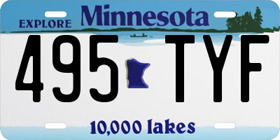 MN license plate 495TYF
