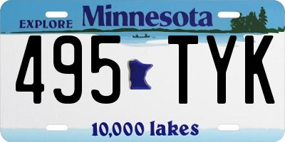 MN license plate 495TYK