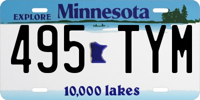 MN license plate 495TYM