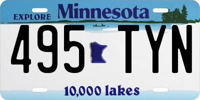 MN license plate 495TYN