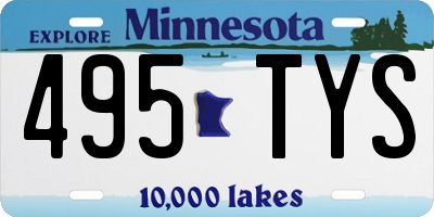 MN license plate 495TYS