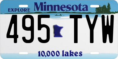 MN license plate 495TYW
