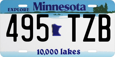 MN license plate 495TZB
