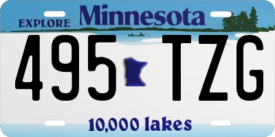 MN license plate 495TZG