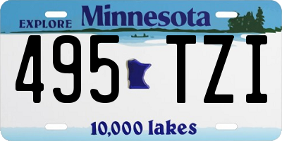 MN license plate 495TZI
