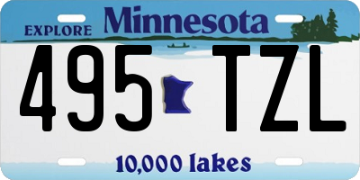 MN license plate 495TZL
