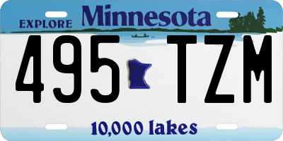 MN license plate 495TZM
